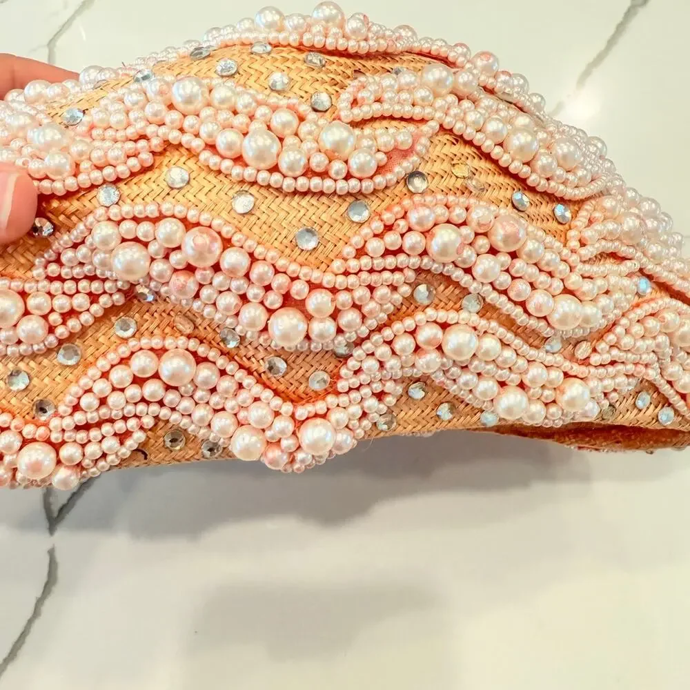 George Zamau'l‎ Couture | Rare Vintage 1940s Pink Felt Rhinestone Feather Hat - Picture 3 of 8